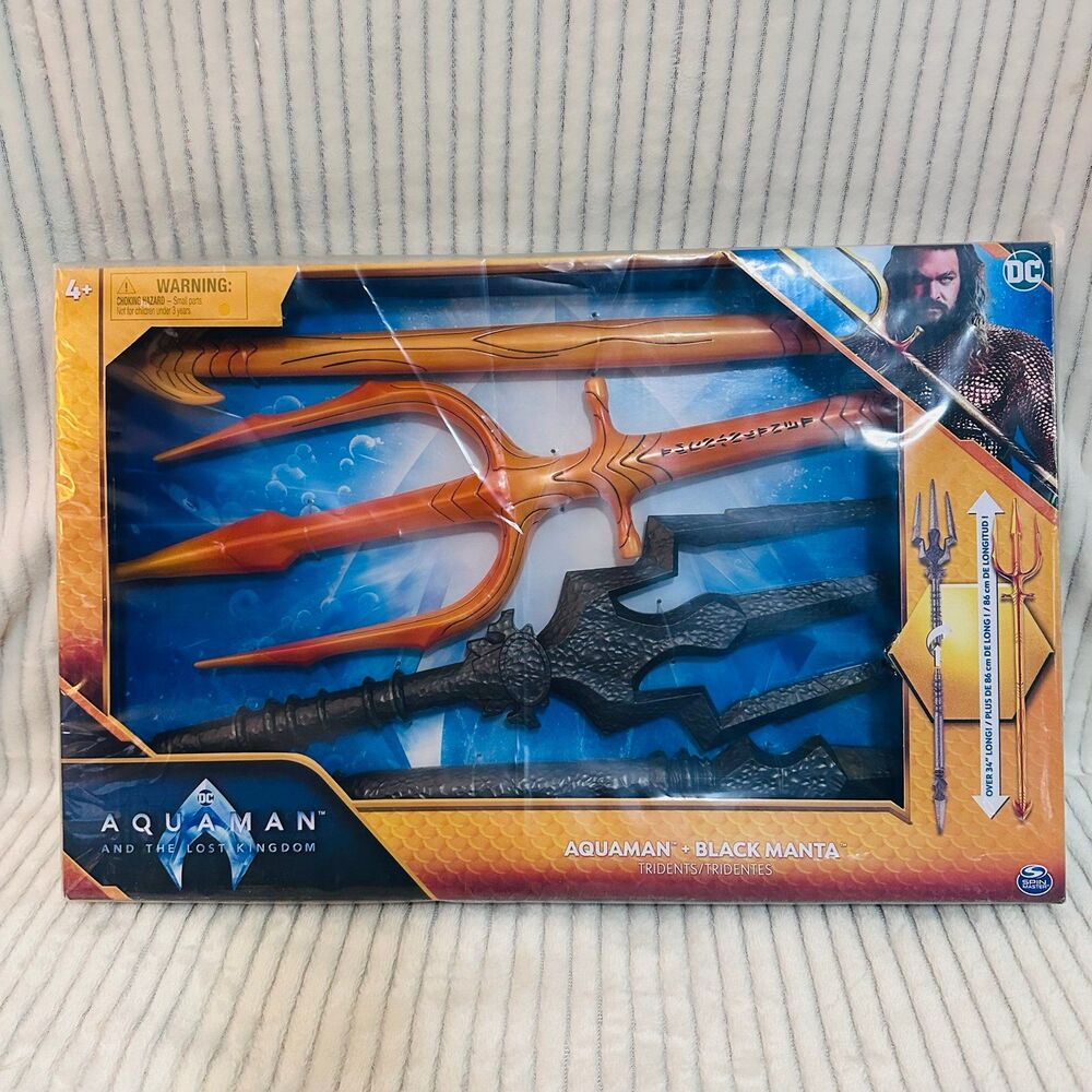 New DC Comics Aquaman and Black Manta Tridents 35-Inch Factory Sealed